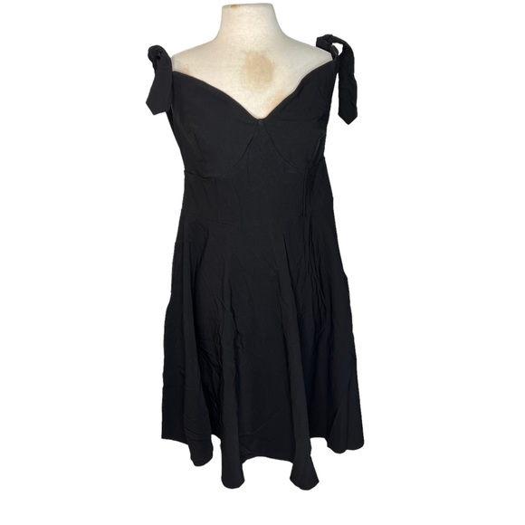 Unique Vintage Dresses & Skirts - Unique Vintage black off the shoulder swing dress